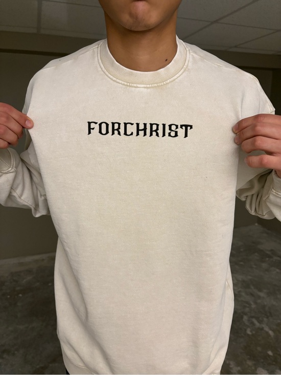 Other - ForChrist Men's Crewneck Sweatshirt - Cream